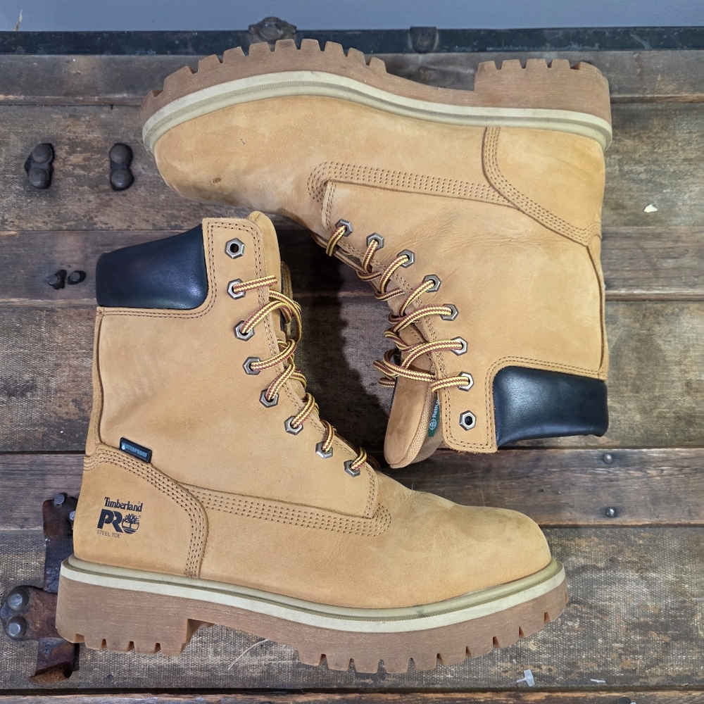Timberland PRO Direct Attach Nubuck Steel Toe Waterproof Work Boots ASTM EH. 9W - Picture 6 of 14